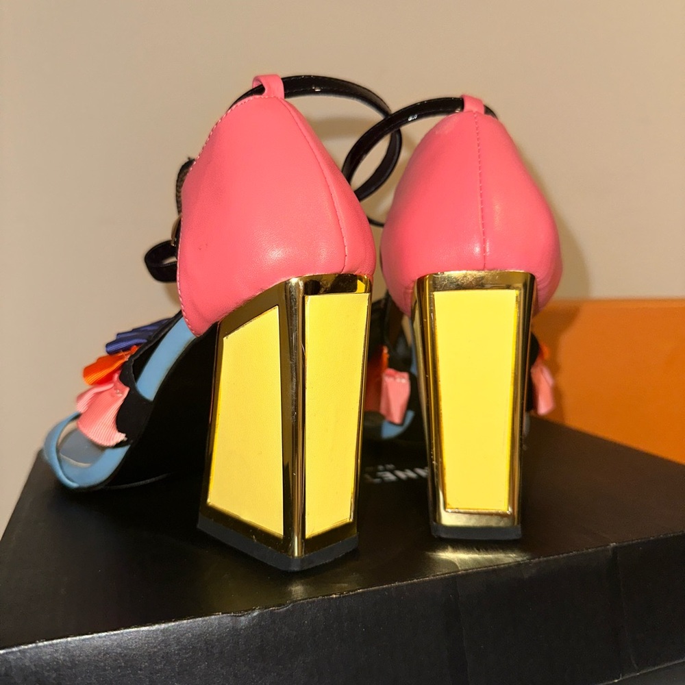 Italian Leather Ruffle Shoes - Picture 2 of 4